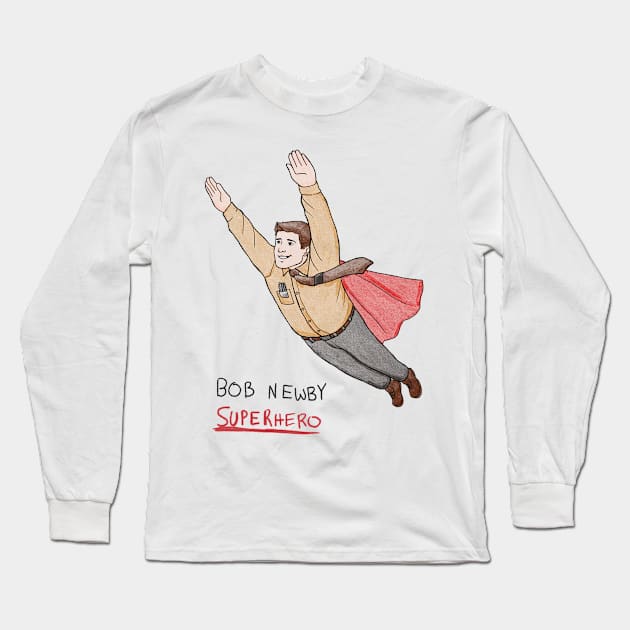 Bob Newby Superhero Long Sleeve T-Shirt by RetroFreak